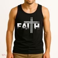Faith Drum Stick Cross Christian God Jesus Fun Drummer Tank Top thumb 3