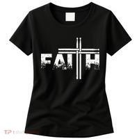 Faith Drum Stick Cross Christian God Jesus Fun Drummer Women's T-Shirt thumb 0
