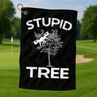Funny Drones Stupid Tree Rc Drone Pilot Quadcopter Fpv Golf Towel thumb 1