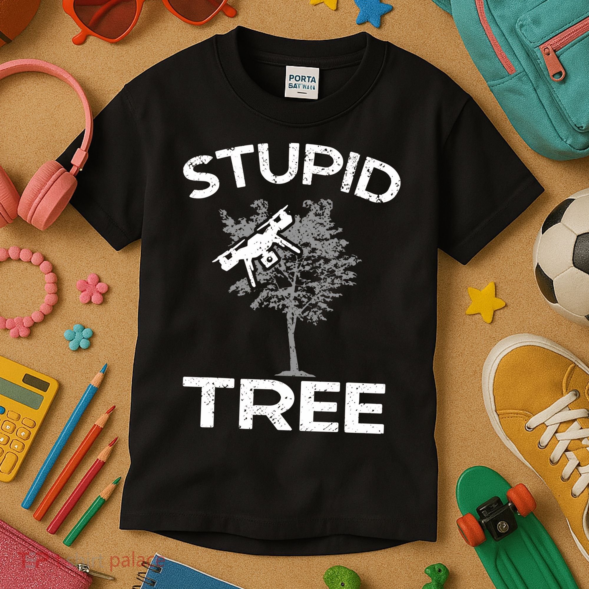 Funny Drones Stupid Tree Rc Drone Pilot Quadcopter Fpv Kids T-Shirt