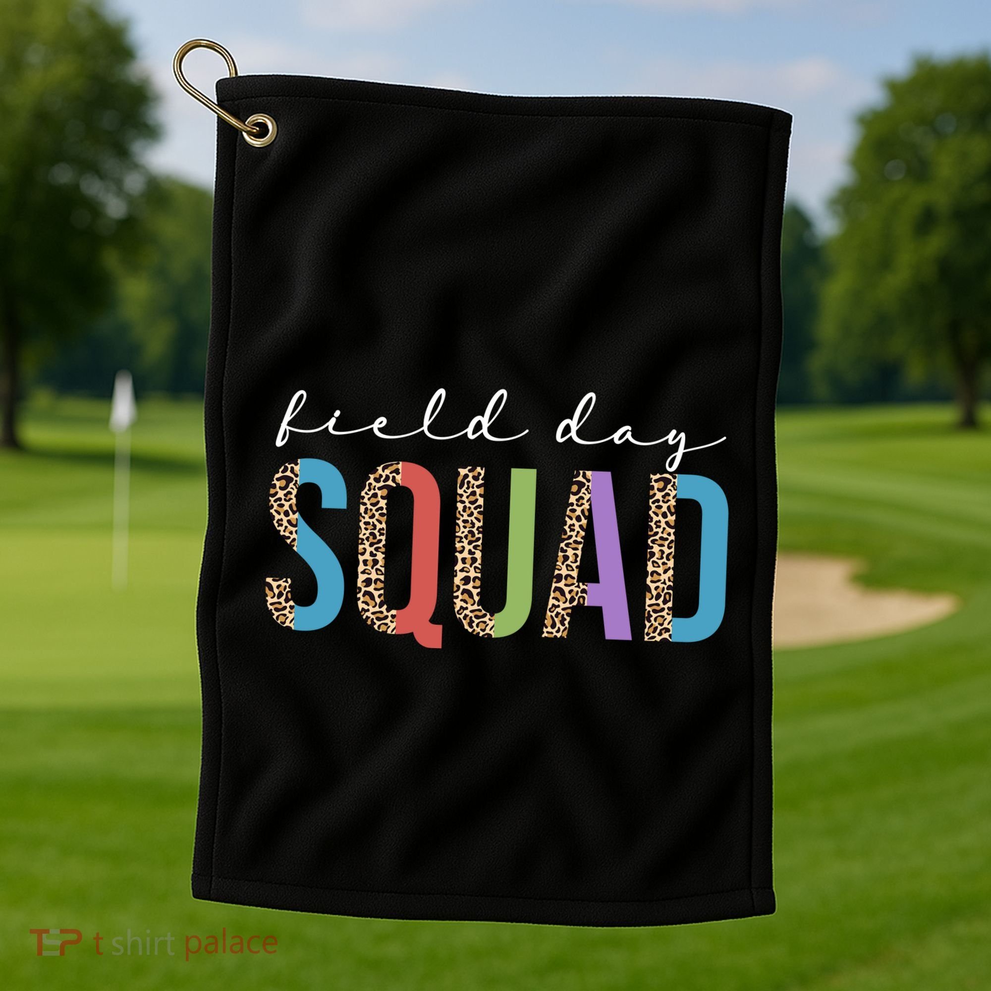 Field Day Squad Cheetah Print Golf Towel