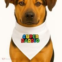 Fathers Day Super Daddio USA-Made Doggie Bandana thumb 1