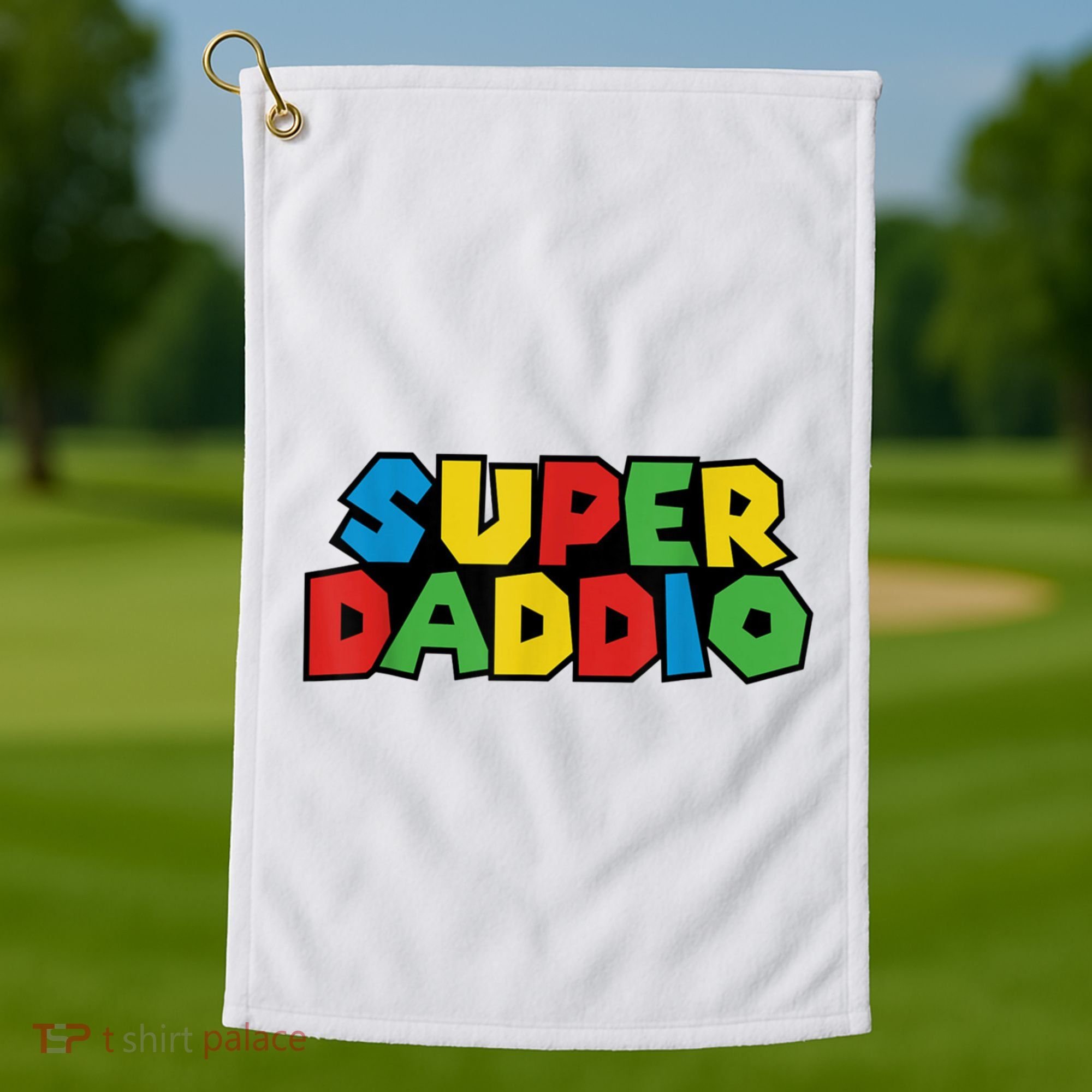 Fathers Day Super Daddio Golf Towel