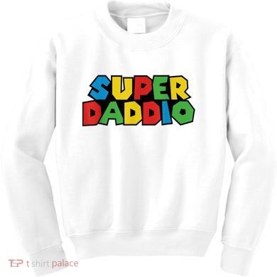 Fathers Day Super Daddio Kids Sweatshirt