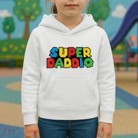 Fathers Day Super Daddio Kids Hoodie thumb 3