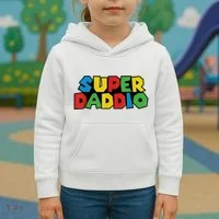 Fathers Day Super Daddio Kids Hoodie thumb 3