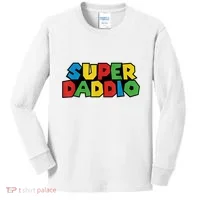 Fathers Day Super Daddio Kids Long Sleeve Shirt thumb 0