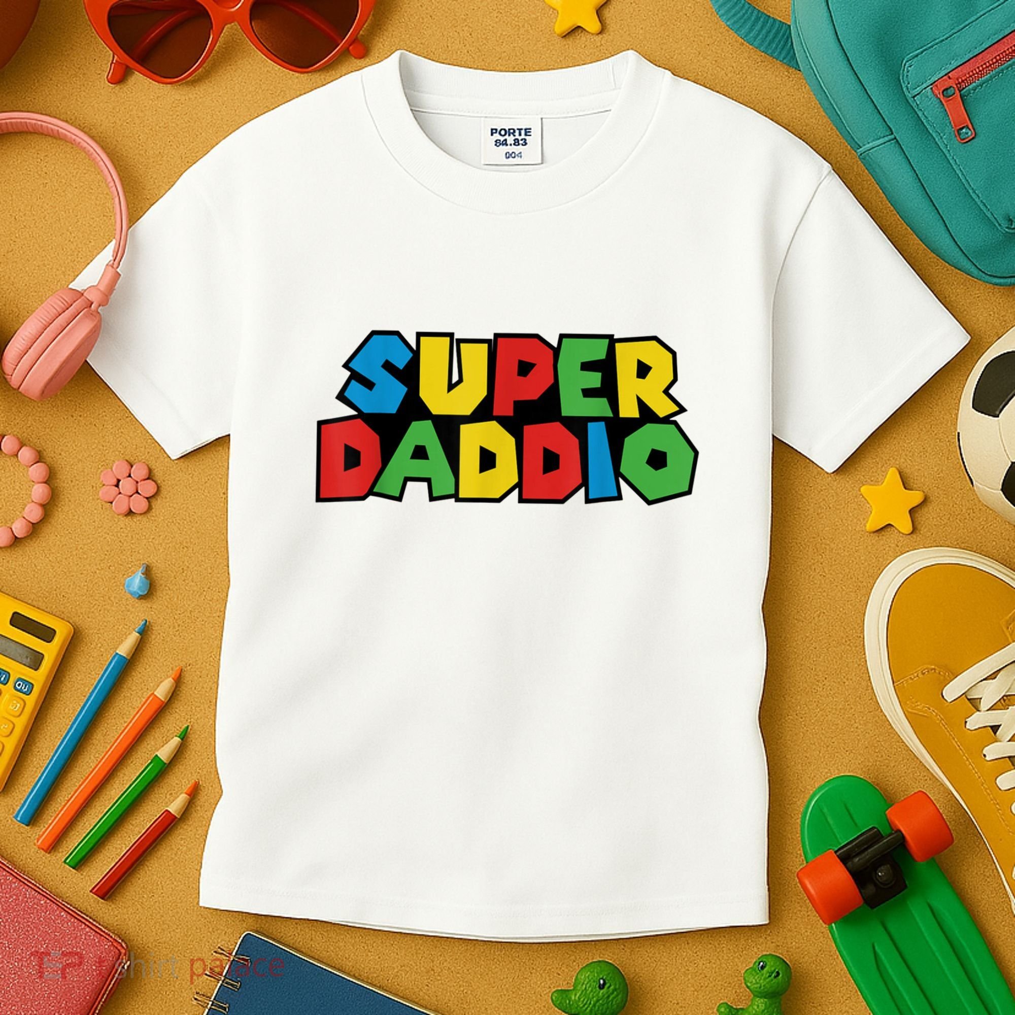 Fathers Day Super Daddio Kids T-Shirt