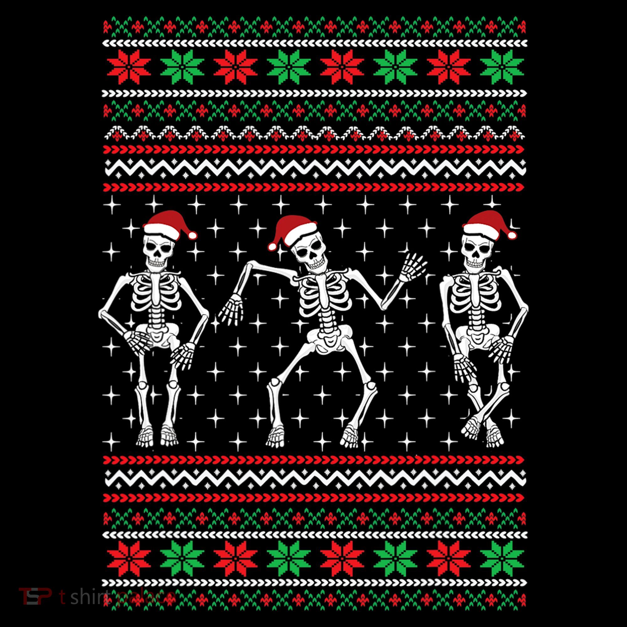 Funny Dancing Skeletons Ugly Christmas Sweater Coffee Mug