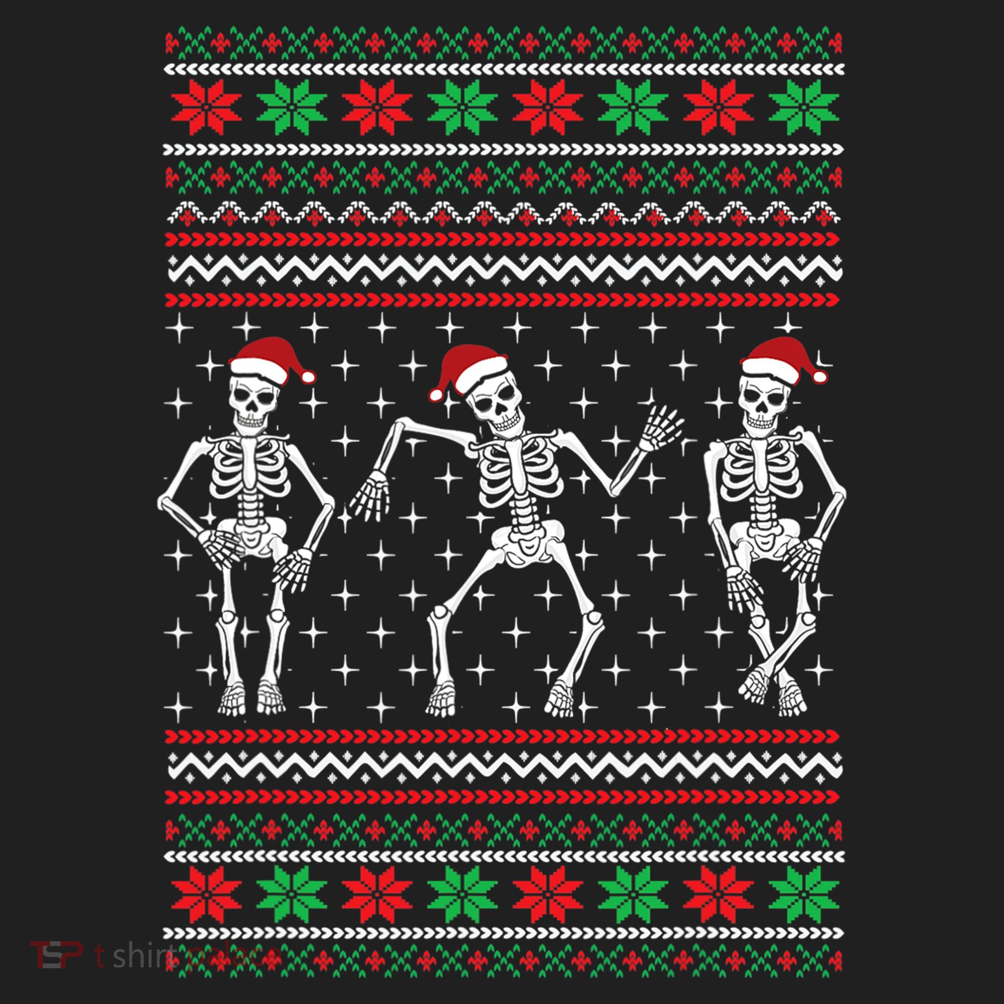 Funny Dancing Skeletons Ugly Christmas Sweater Tumbler