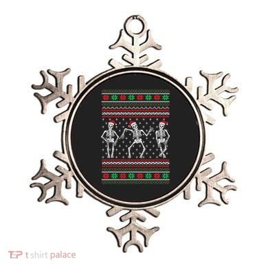 Funny Dancing Skeletons Ugly Christmas Sweater Ornament