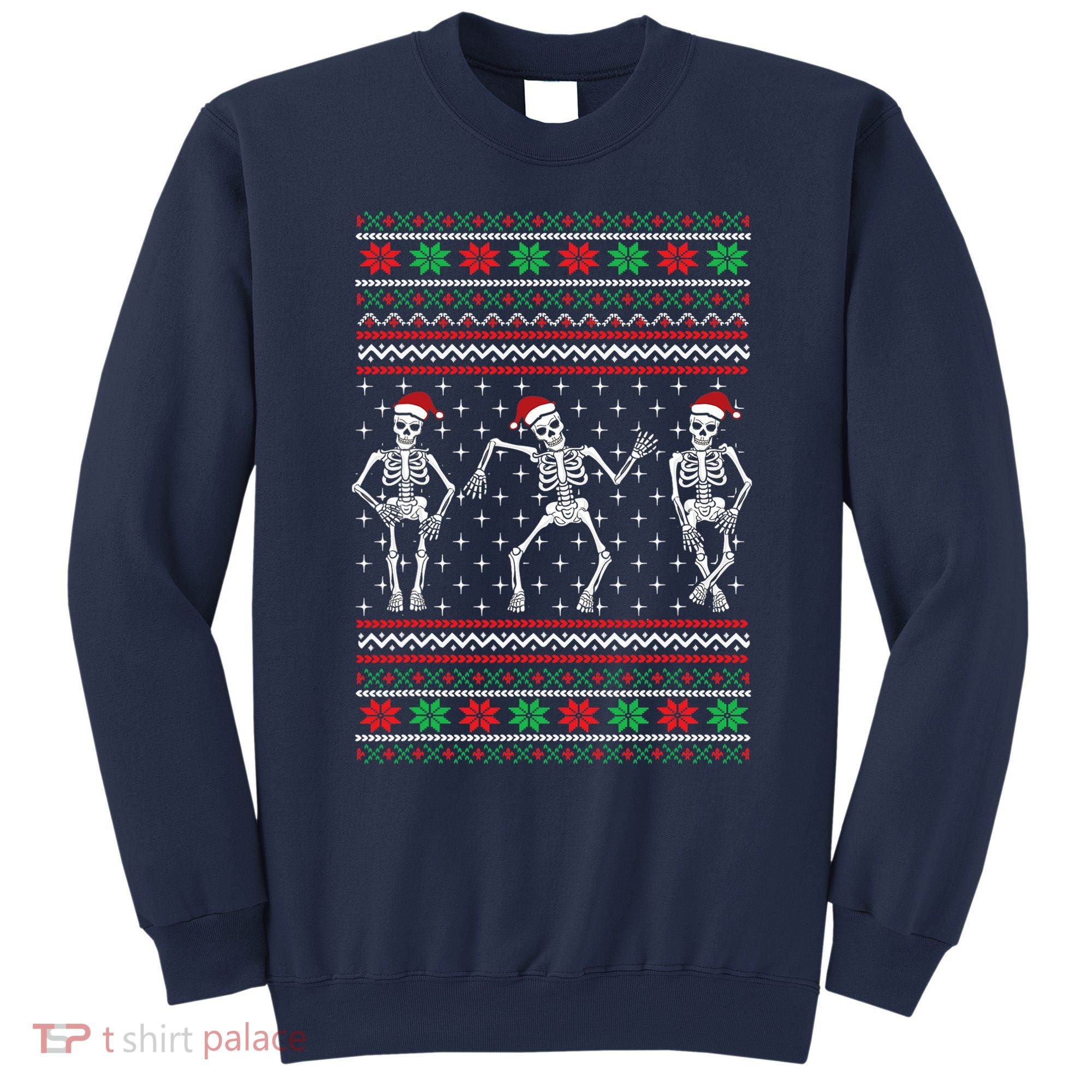 Funny Dancing Skeletons Ugly Christmas Sweater Sweatshirt