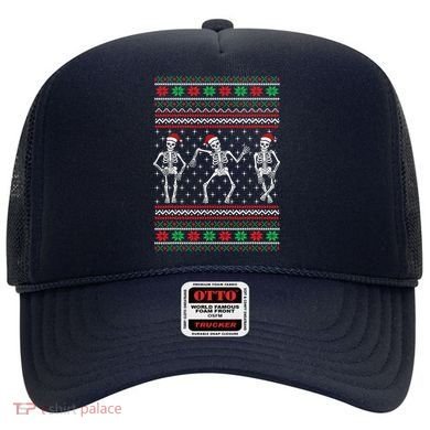 Funny Dancing Skeletons Ugly Christmas Sweater Hat