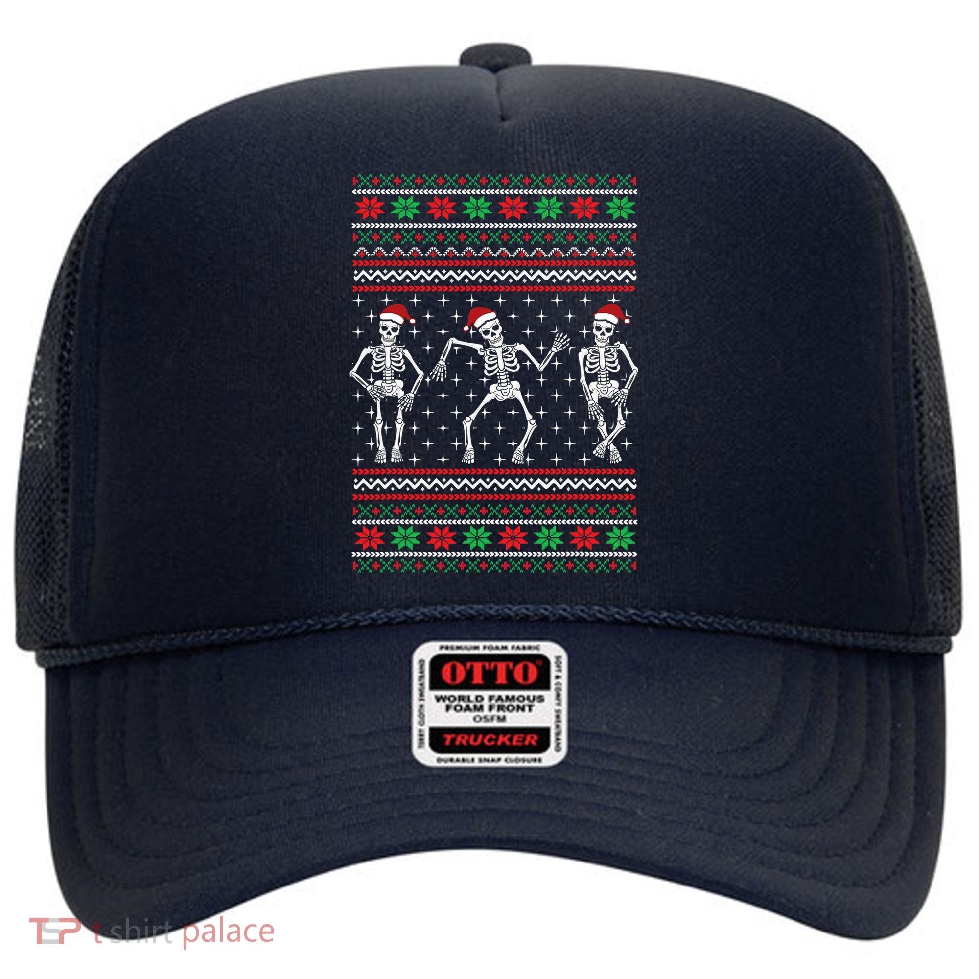 Funny Dancing Skeletons Ugly Christmas Sweater Hat