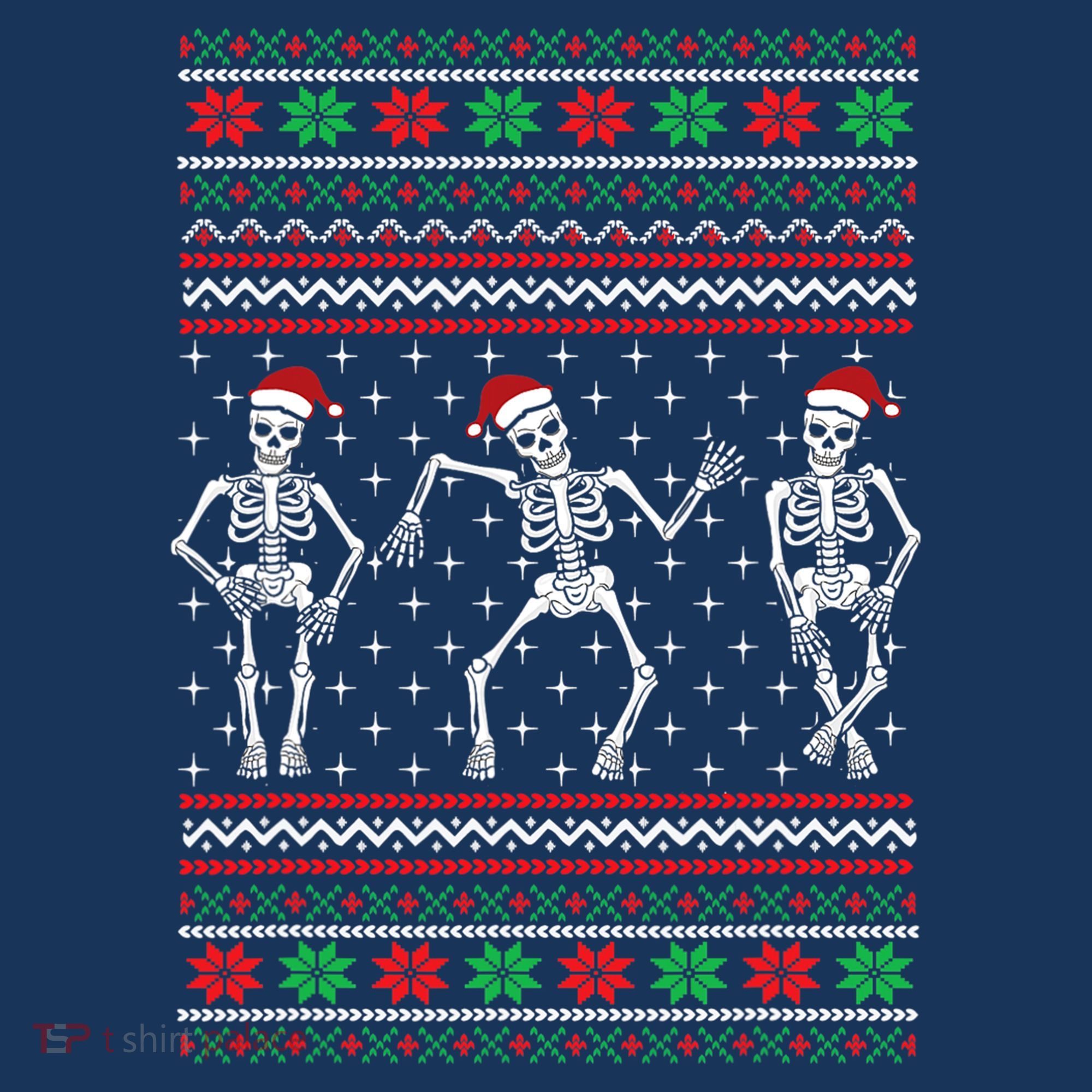 Funny Dancing Skeletons Ugly Christmas Sweater Women's T-Shirt