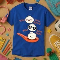 Funny Dim Sum You Win Some You Dim Sum Dumpling Lover Kids T-Shirt thumb 3