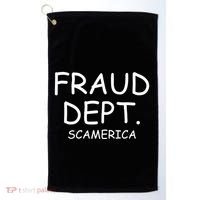 Fraud Dept Scam America Golf Towel thumb 0