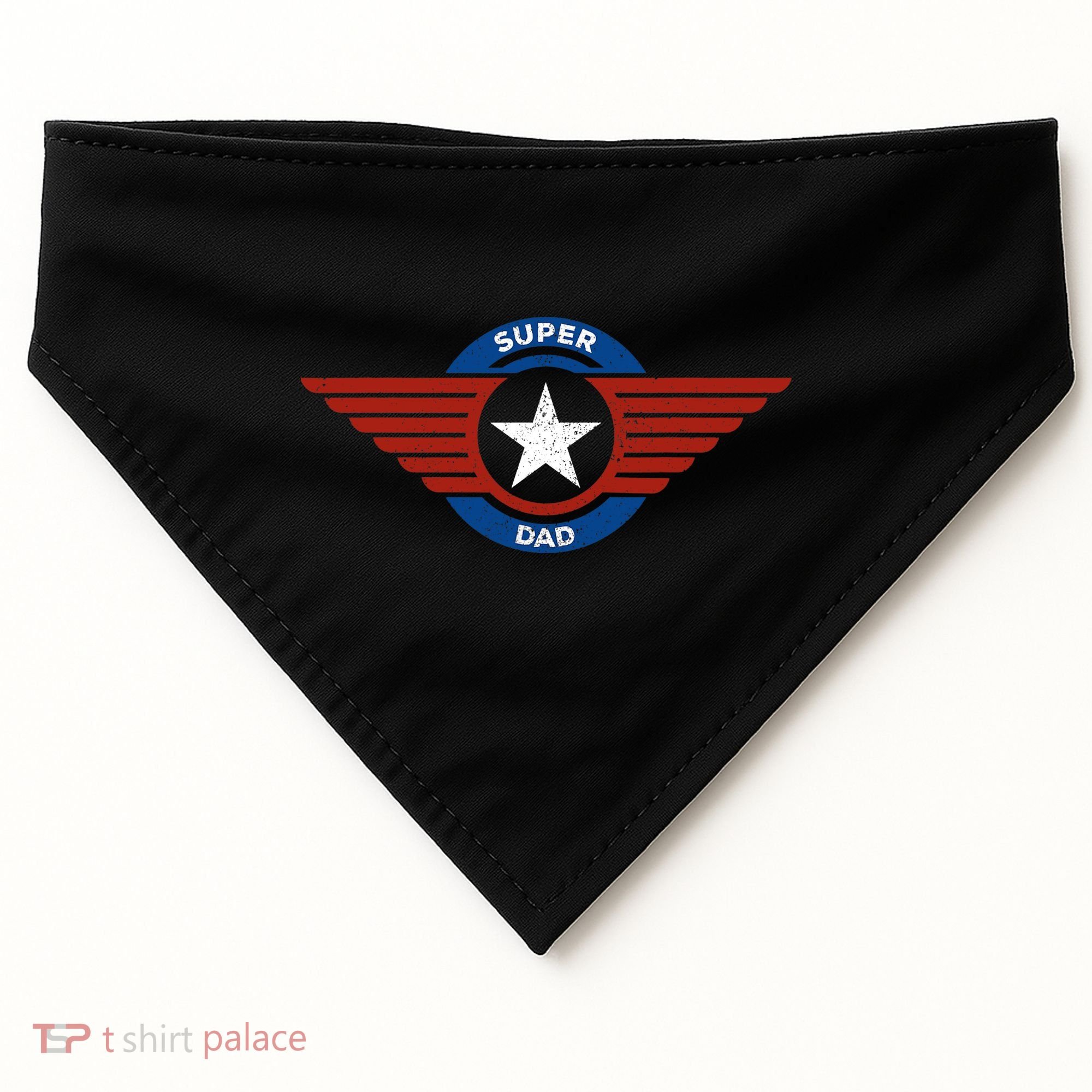 Father's Day Super Hero Dad Father and Protector USA-Made Doggie Bandana