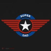 Father's Day Super Hero Dad Father and Protector Button thumb 1
