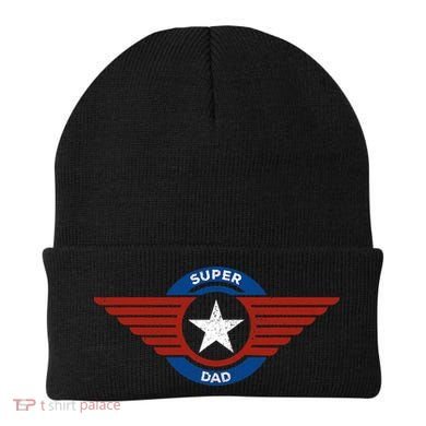 Father's Day Super Hero Dad Father and Protector Beanie