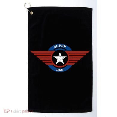 Father's Day Super Hero Dad Father and Protector Golf Towel
