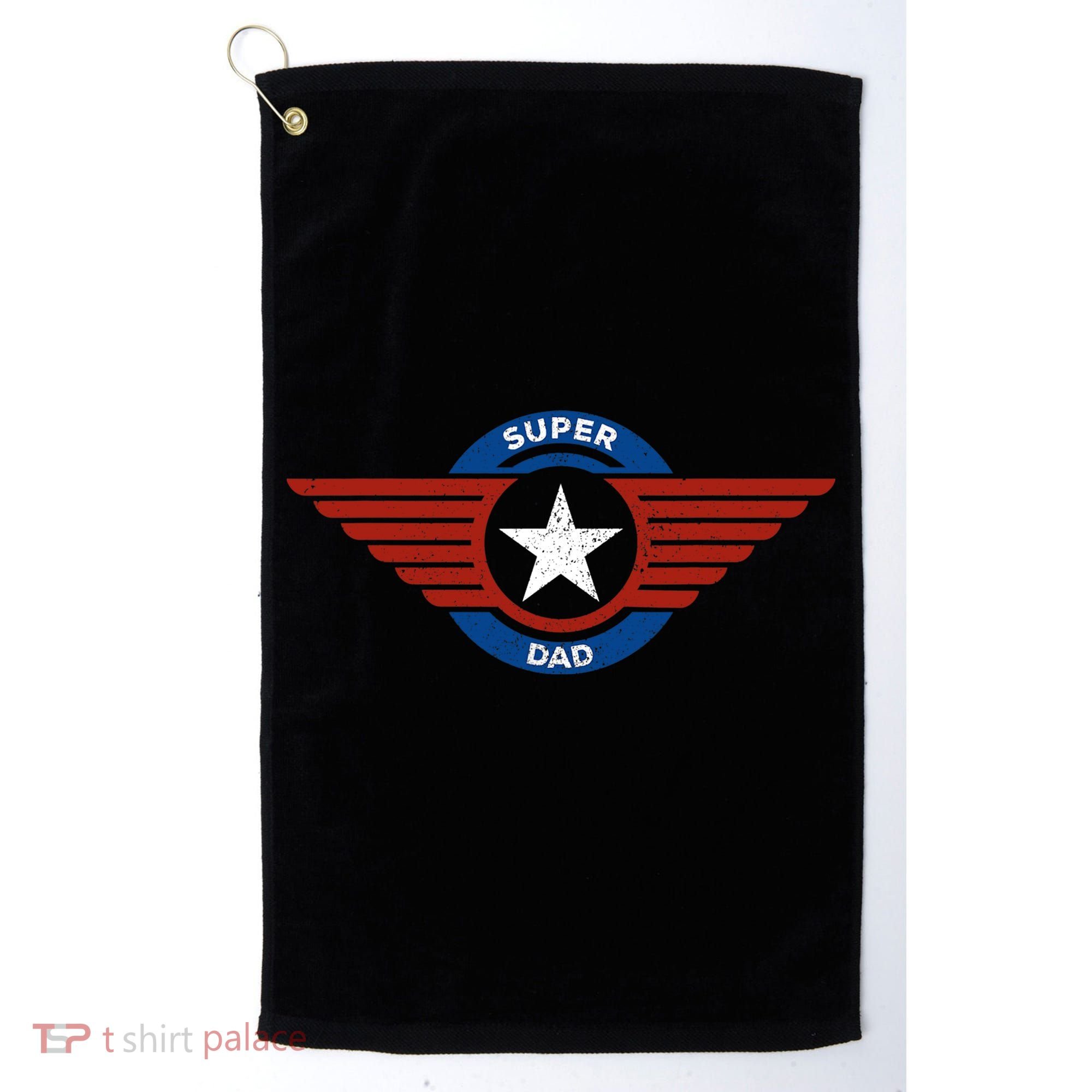 Father's Day Super Hero Dad Father and Protector Golf Towel