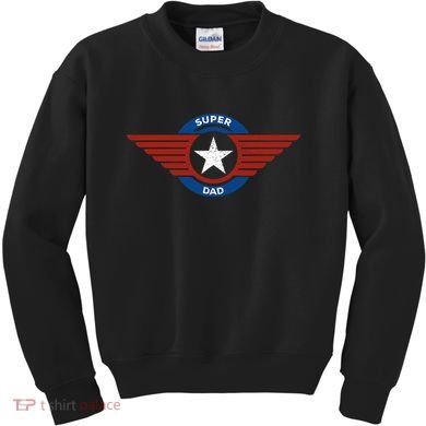 Father's Day Super Hero Dad Father and Protector Kids Sweatshirt