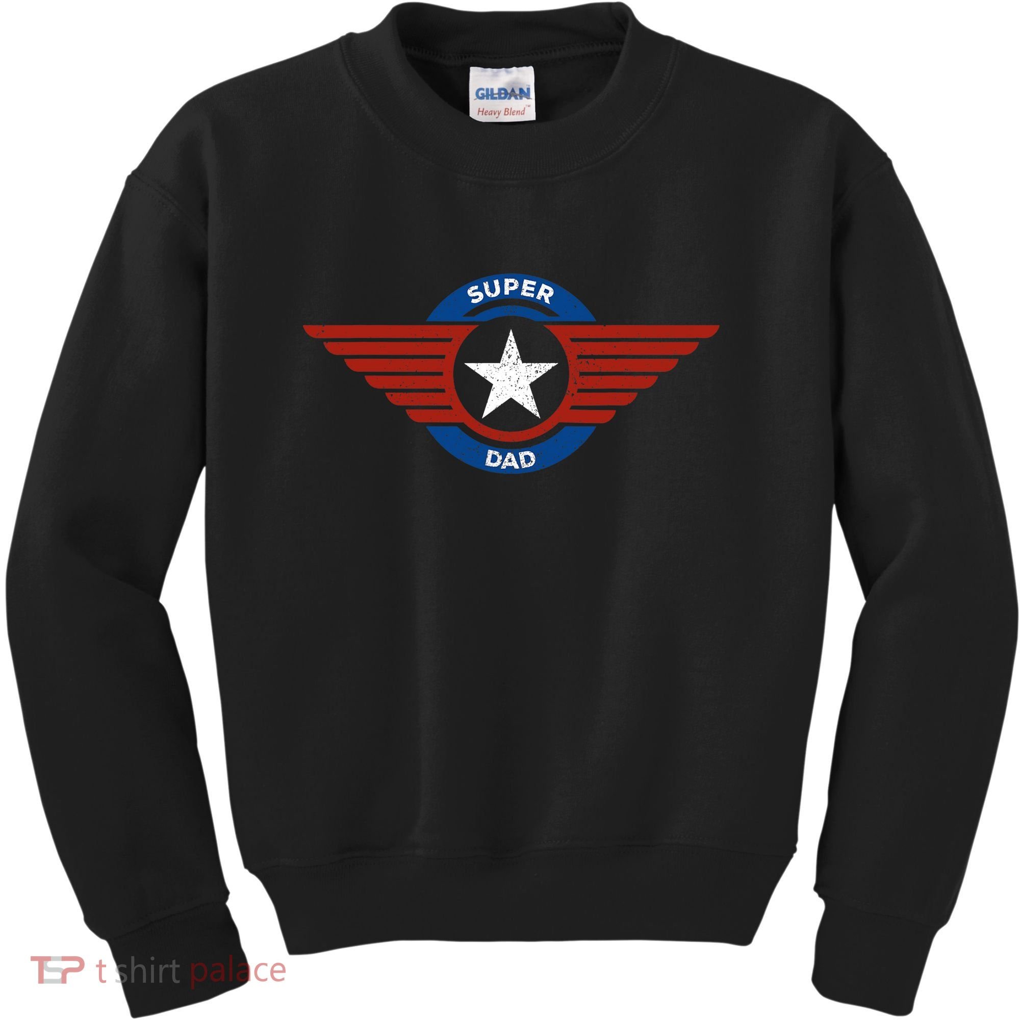 Father's Day Super Hero Dad Father and Protector Kids Sweatshirt