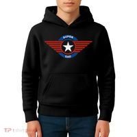 Father's Day Super Hero Dad Father and Protector Kids Hoodie thumb 4
