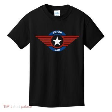 Father's Day Super Hero Dad Father and Protector Kids T-Shirt