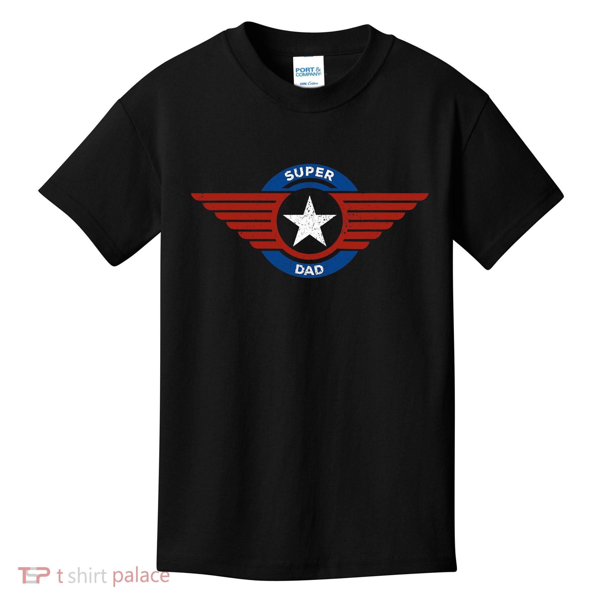 Father's Day Super Hero Dad Father and Protector Kids T-Shirt