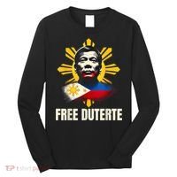 Free Duterte Supporter President Rodrigo Digong Patriots Long Sleeve Shirt thumb 0