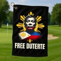 Free Duterte Supporter President Rodrigo Digong Patriots Golf Towel thumb 1