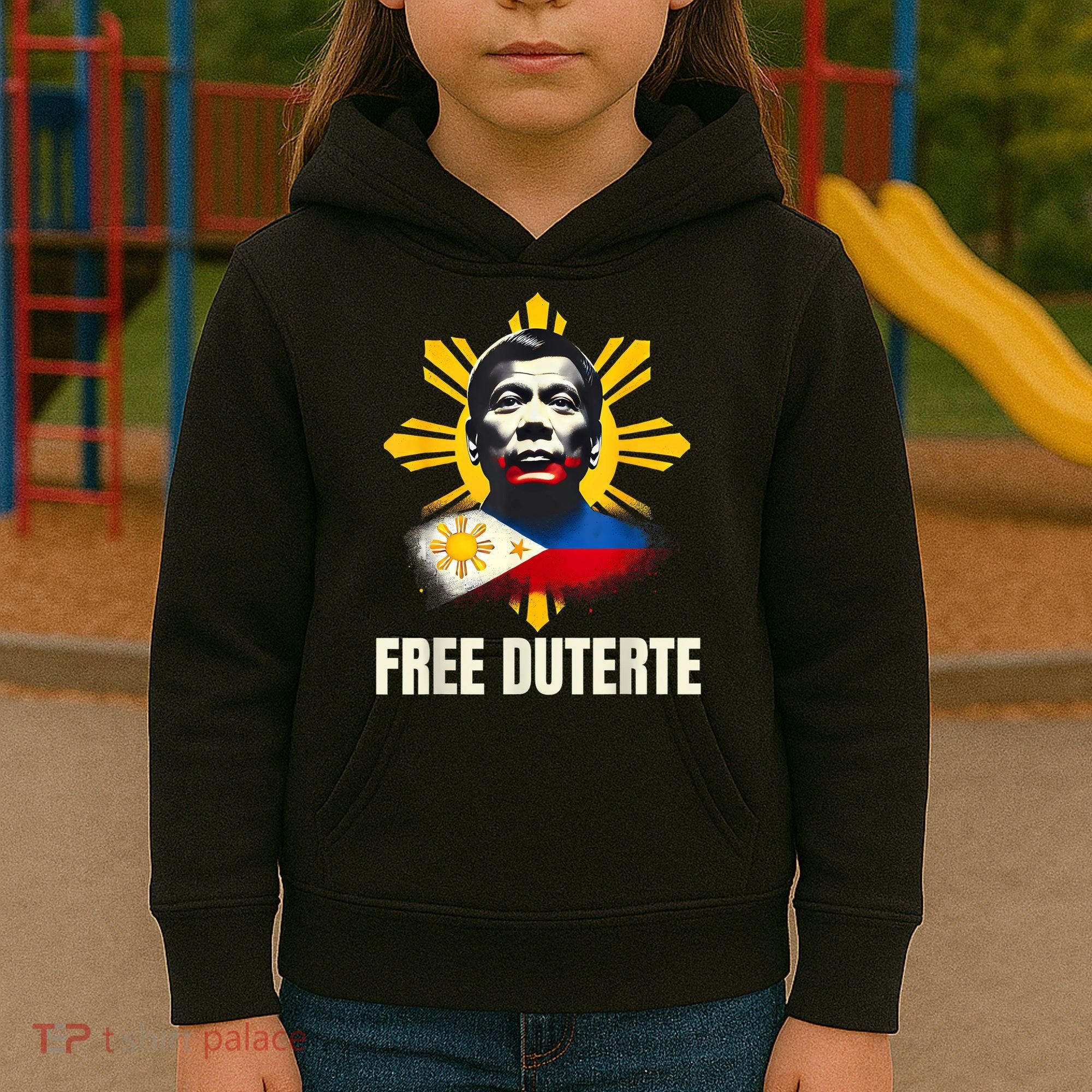 Free Duterte Supporter President Rodrigo Digong Patriots Kids Hoodie