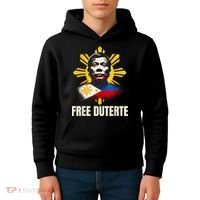 Free Duterte Supporter President Rodrigo Digong Patriots Kids Hoodie thumb 4