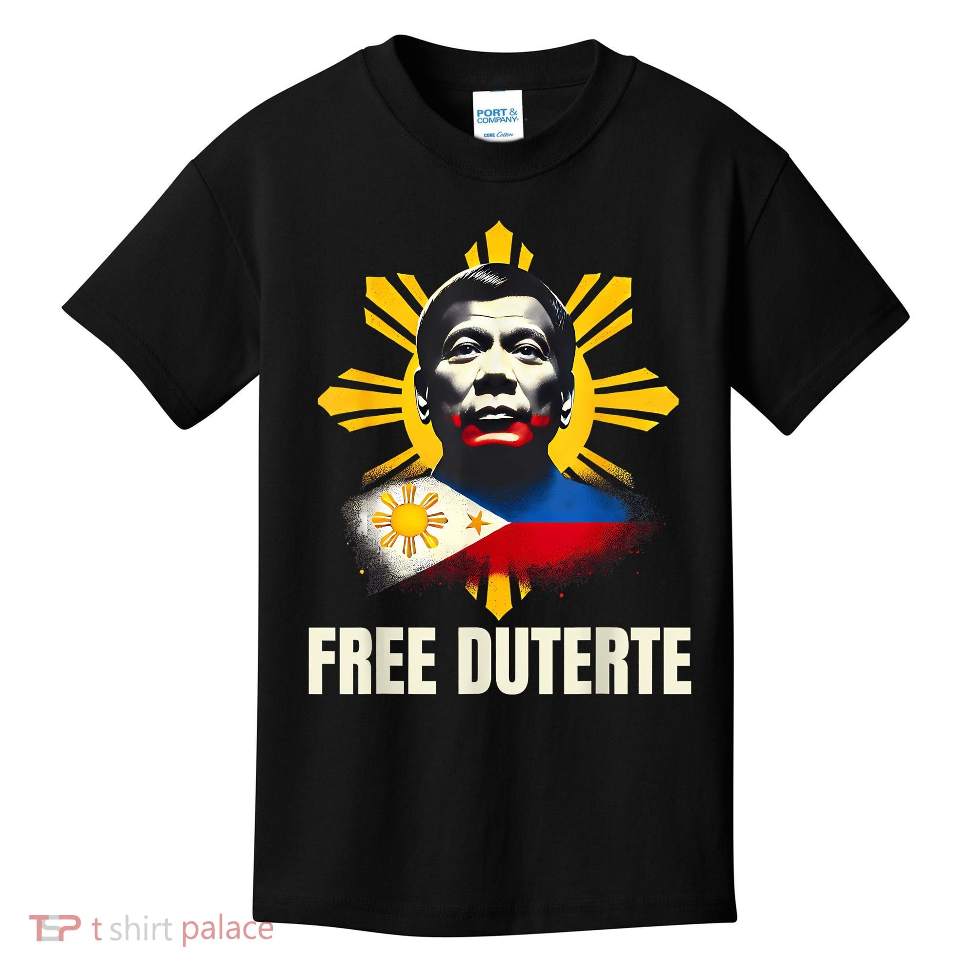 Free Duterte Supporter President Rodrigo Digong Patriots Kids T-Shirt