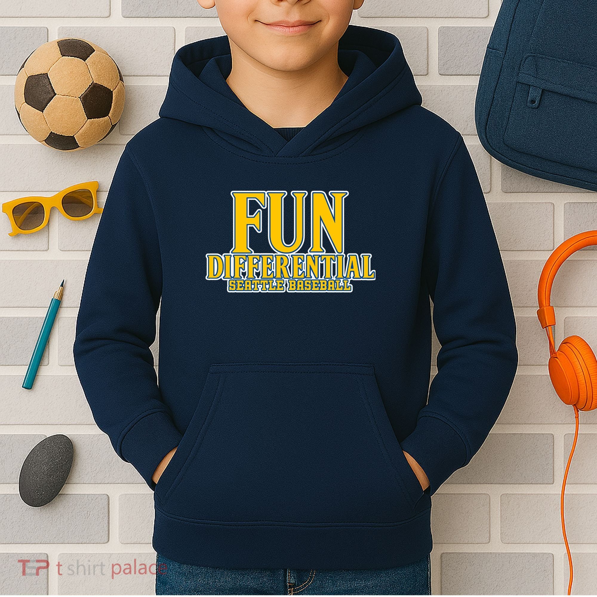 Fun Differential Seattle Baseball Kids Hoodie