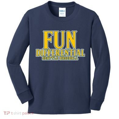 Fun Differential Seattle Baseball Kids Long Sleeve Shirt