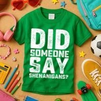 Funny Did Someone Say Shenanigans St Patricks Day Costume Kids T-Shirt thumb 3