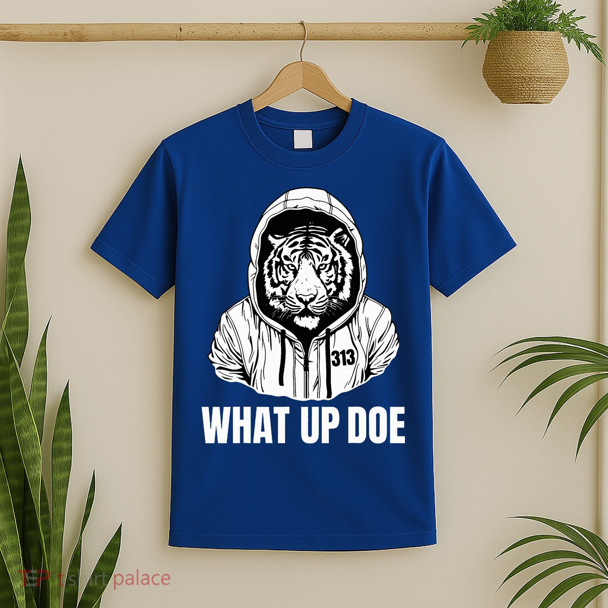 Funny Detroit Slang What Up Doe 313 T-Shirt