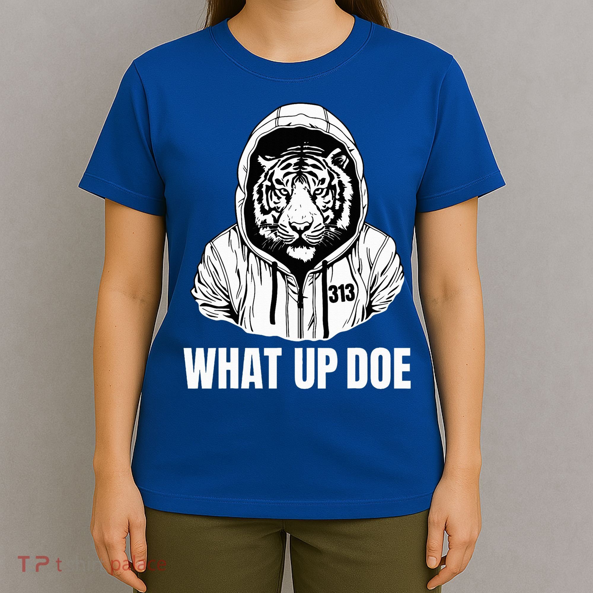 Funny Detroit Slang What Up Doe 313 T-Shirt