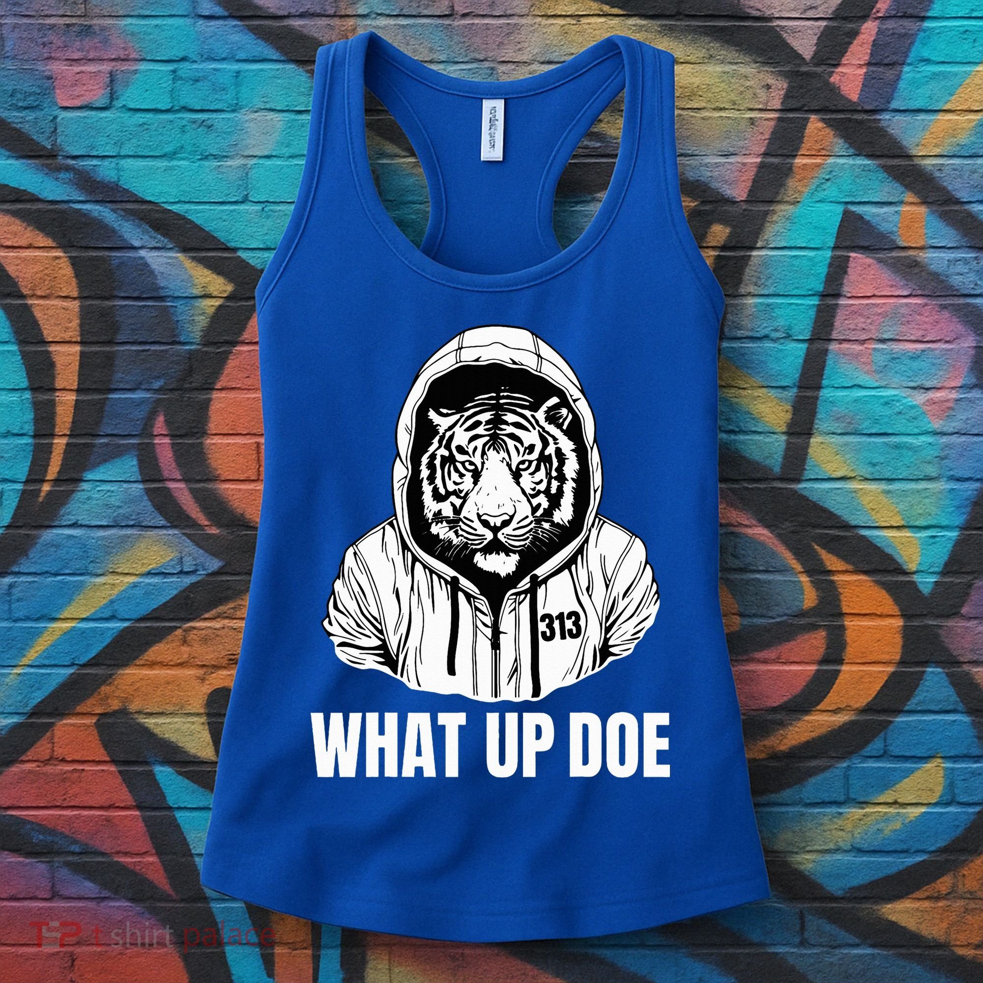 Funny Detroit Slang What Up Doe 313 Women's Tank Top