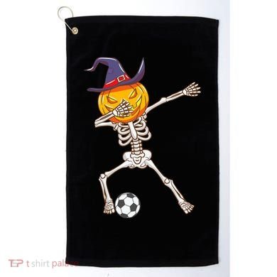 Funny Dabbing Skeleton Pumpkin Head Scary Witch Hat Soccer Golf Towel