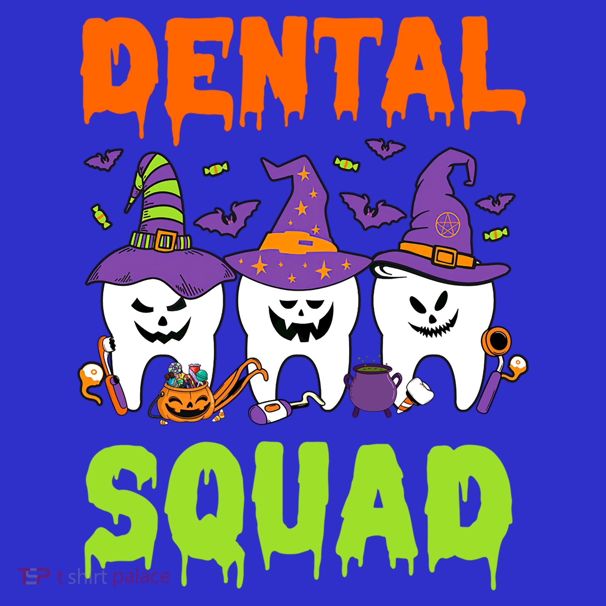 Funny Dental Squad Costume Trick Or Teeth Denstist Halloween Gift Women's Tank Top