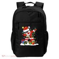 Funny Dabbing Santa Christmas Tree Lights Xmas Boys Backpack thumb 0
