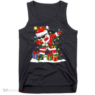 Funny Dabbing Santa Christmas Tree Lights Xmas Boys Tank Top