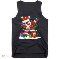 Funny Dabbing Santa Christmas Tree Lights Xmas Boys Tank Top thumb 0