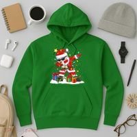 Funny Dabbing Santa Christmas Tree Lights Xmas Boys Hoodie thumb 3