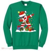Funny Dabbing Santa Christmas Tree Lights Xmas Boys Sweatshirt thumb 0