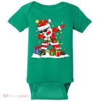 Funny Dabbing Santa Christmas Tree Lights Xmas Boys Baby Bodysuit thumb 0